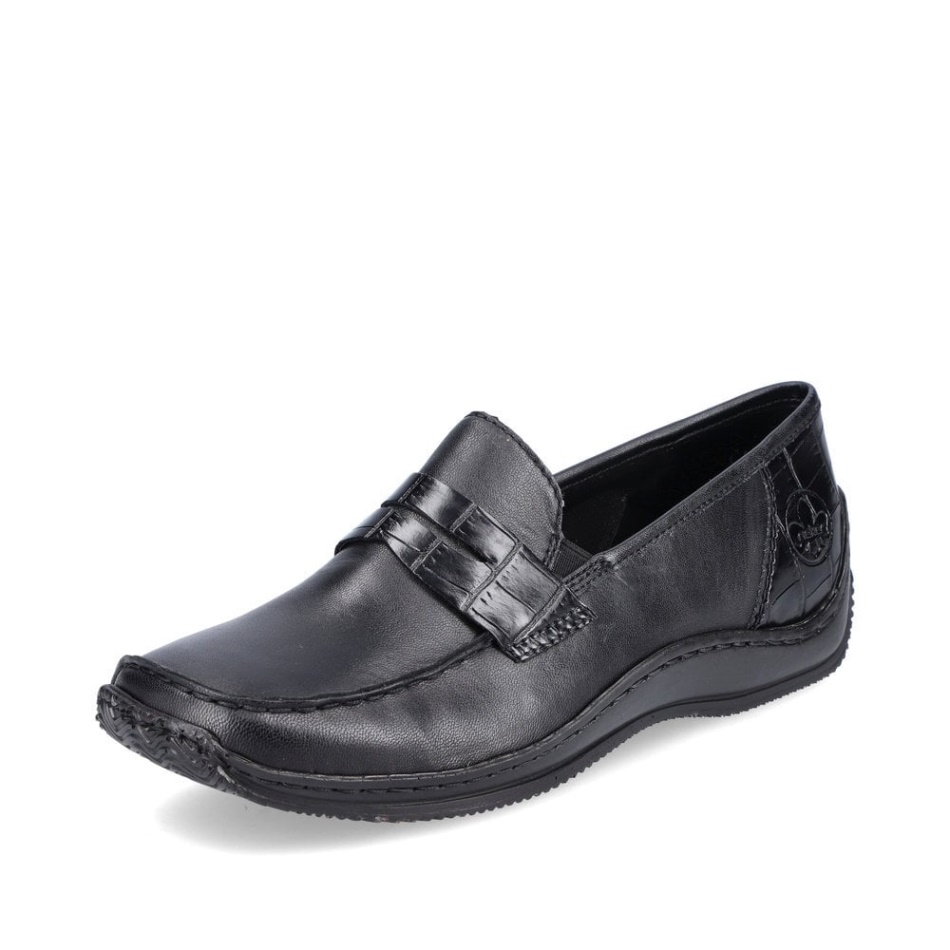 Black Rieker L1752 Women Black Shoes