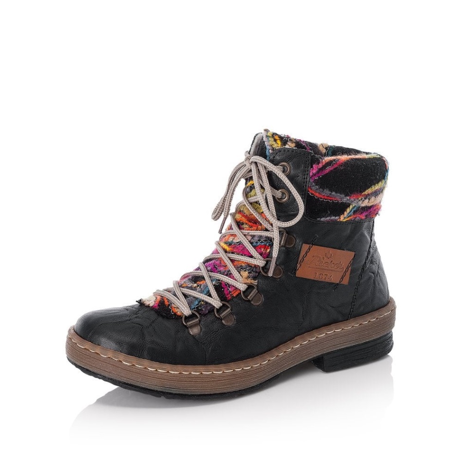 Black Rieker Z6743 Women Boots