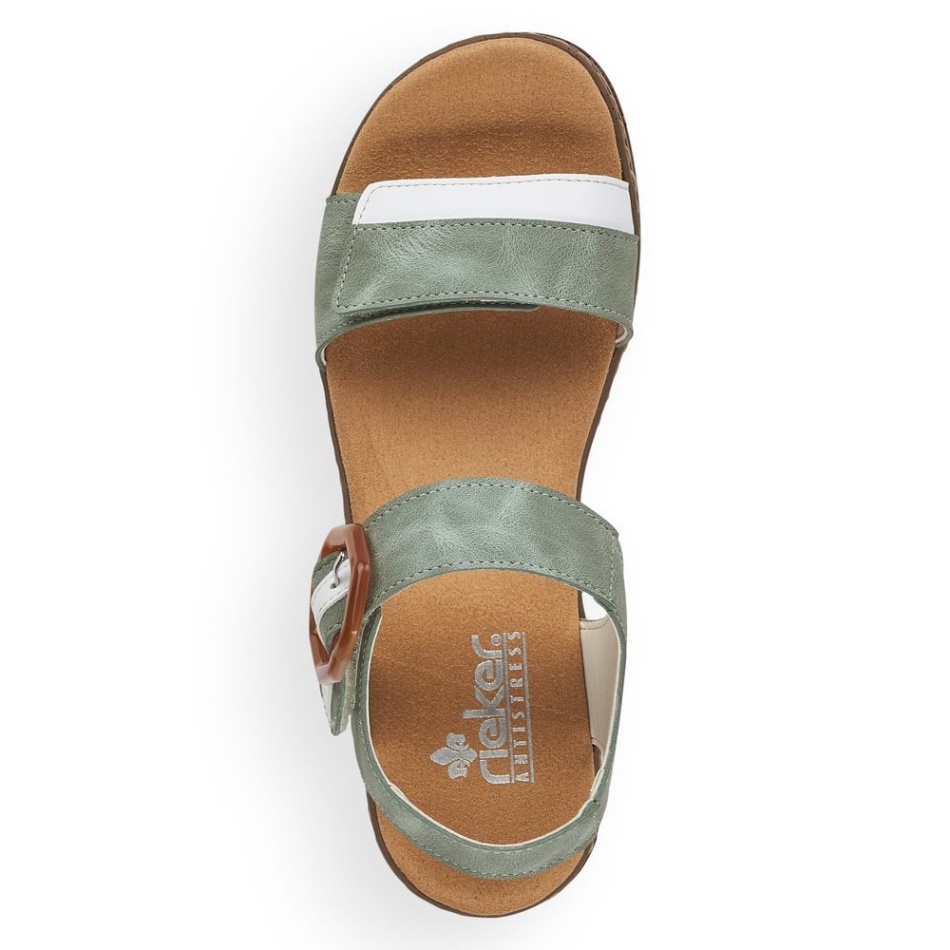 Green Rieker 62963 Women Sandals