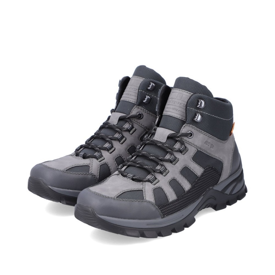 Grey Rieker Men's Boots