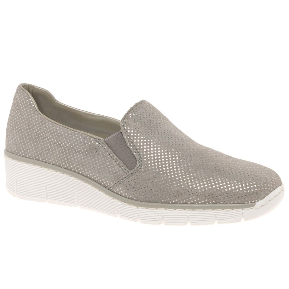 Grey Rieker Melgar Womens Casual Shoes