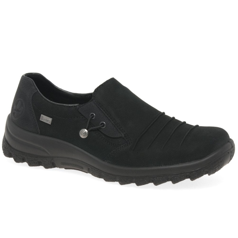 Elka Womens Casual Slip On Shoes Black Rieker