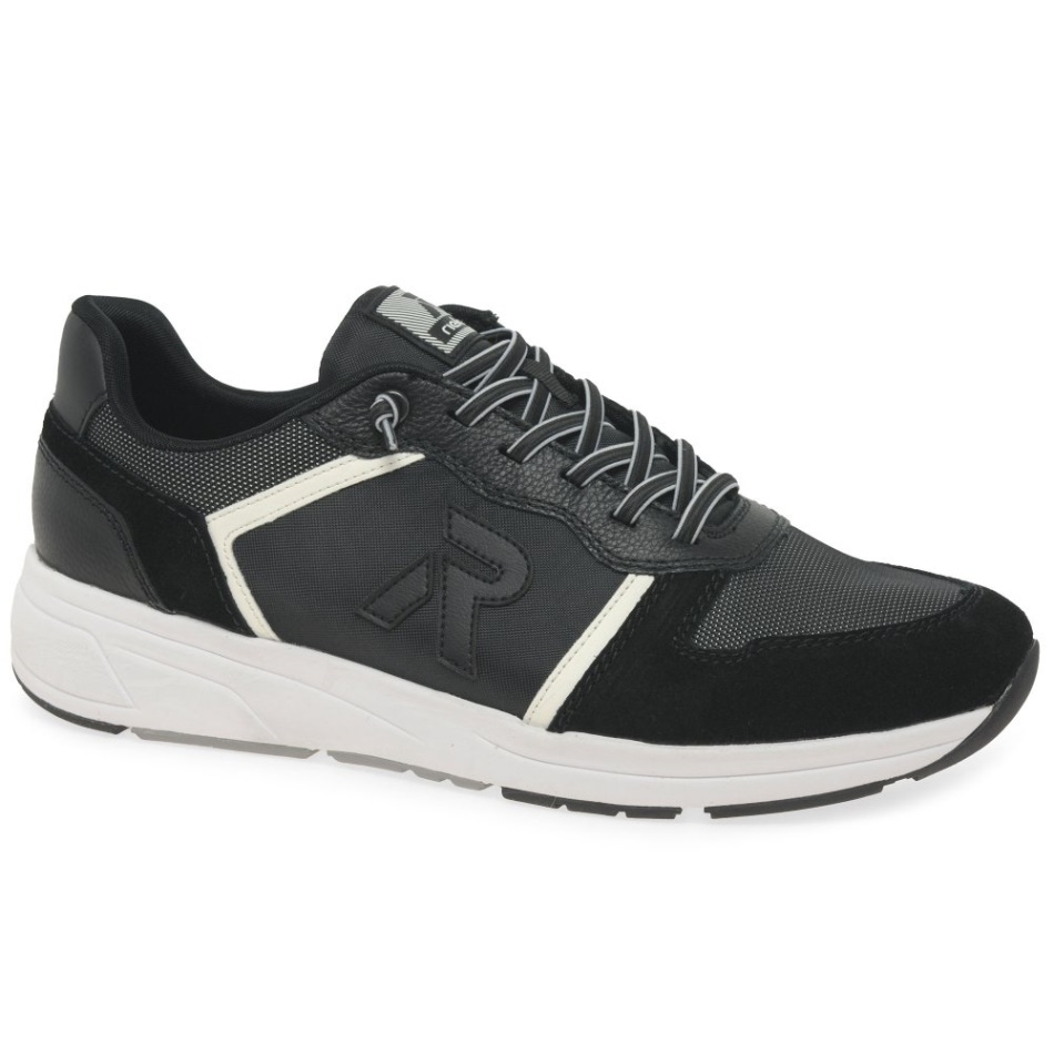 Jeffery Mens Trainers Black Rieker