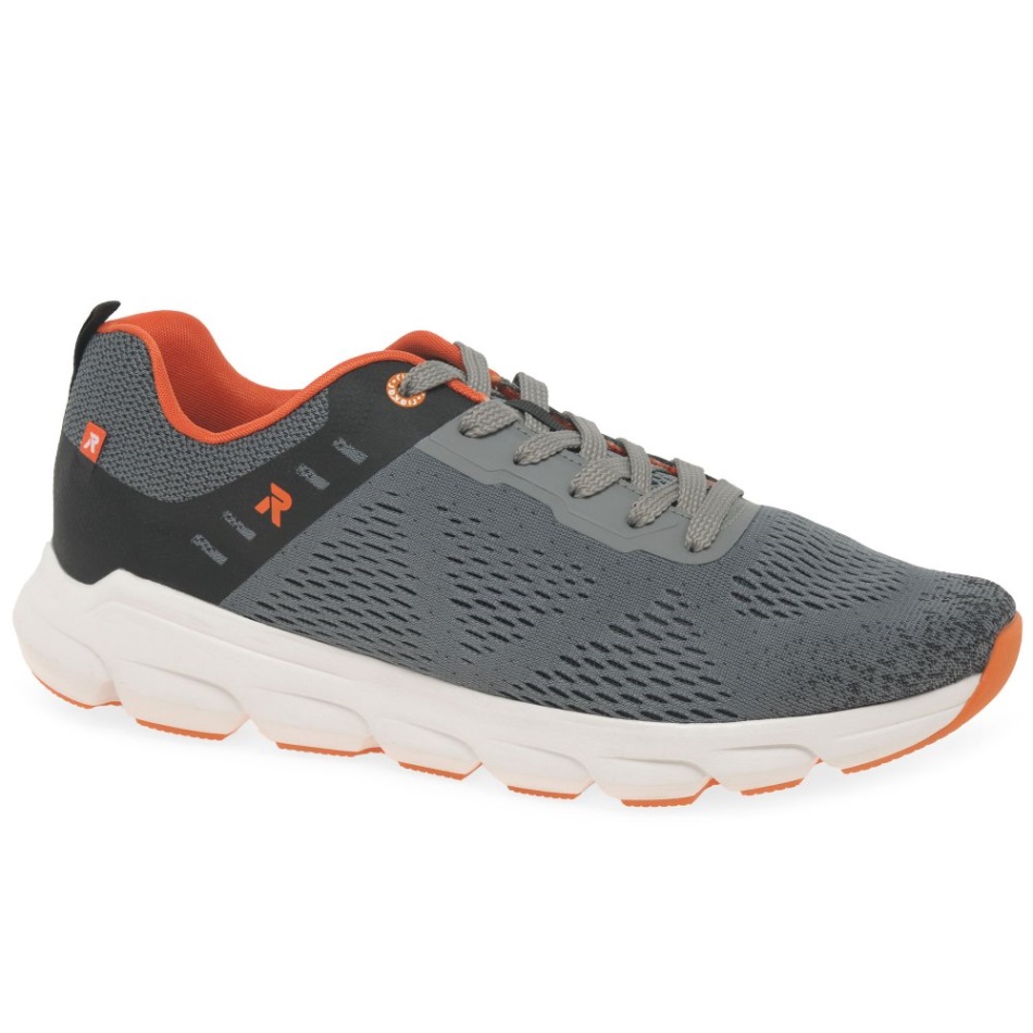Woody Mens Trainers Grey Rieker