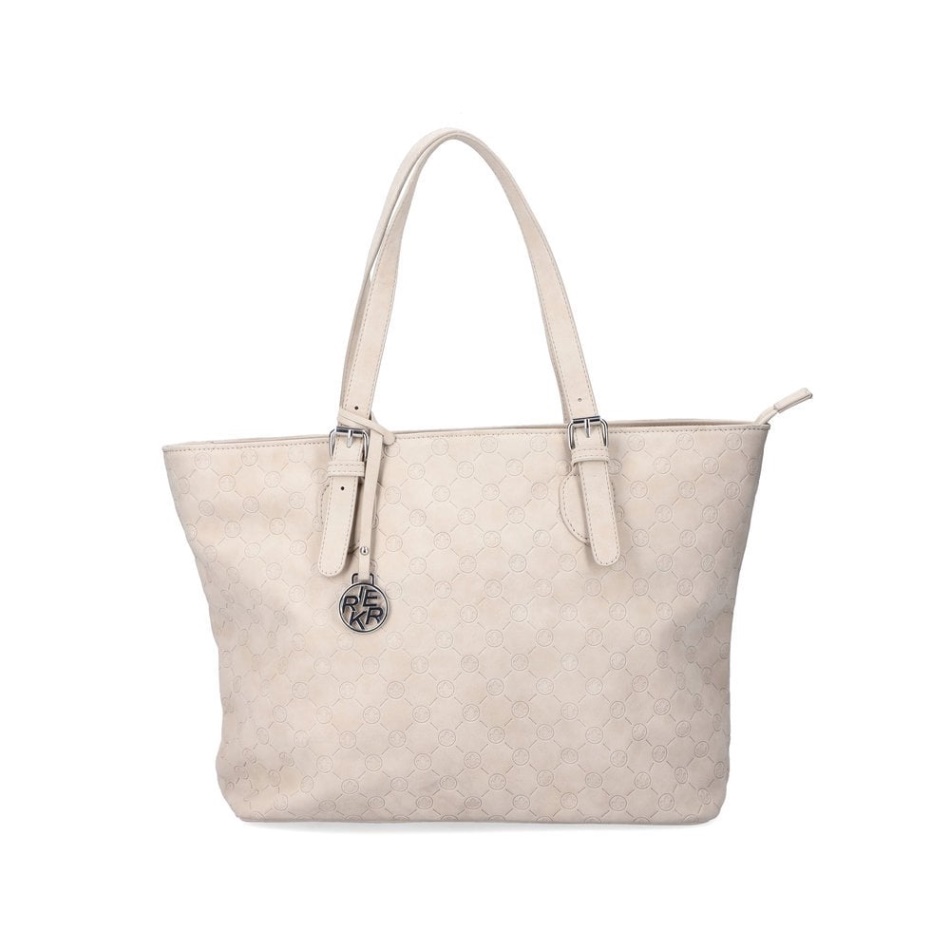 H1491-60 Women Beige Zipper Bag Beige Rieker
