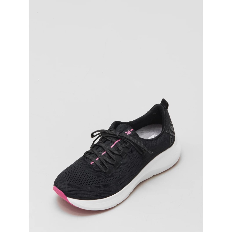 Black Rieker Evolution Lace Up Knit Trainer