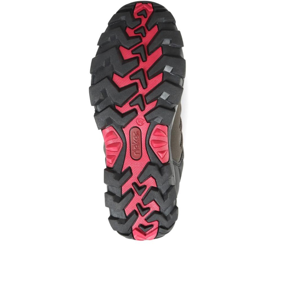 Grey-Black Water Resistant Walking Shoes Rieker